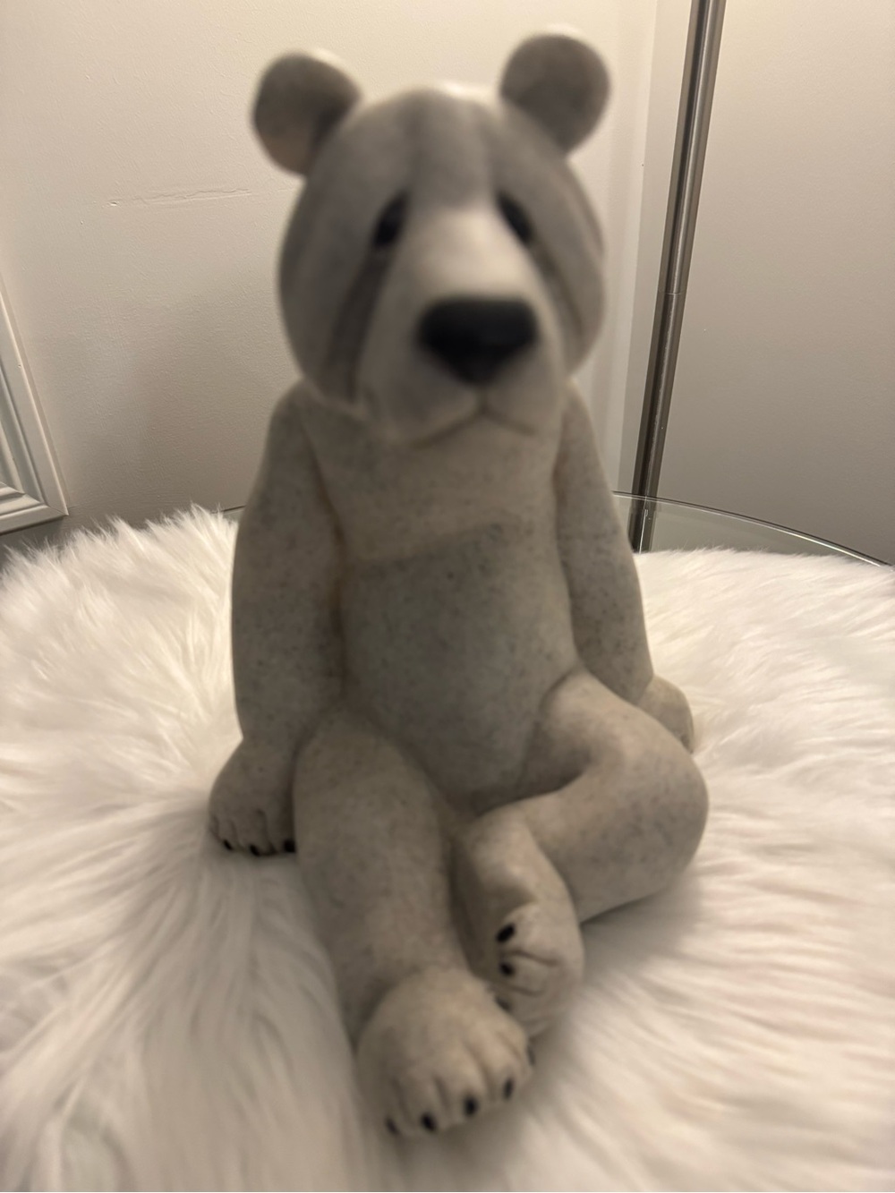Vintage Quarry Critters 2000 10” Neutral Gray Bear “Bud” figurine Decorative